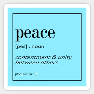 Peace - Romans 14:19 | Bible Quotes Magnet